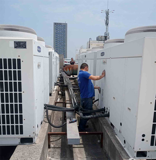 卢氏中央空调制热和不制冷系统维修方法